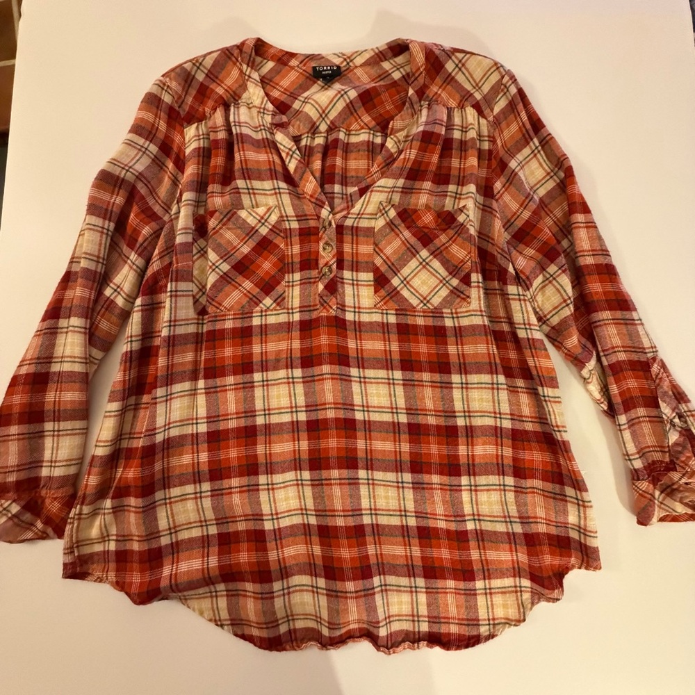 Torrid Multicolor Plaid Shirt